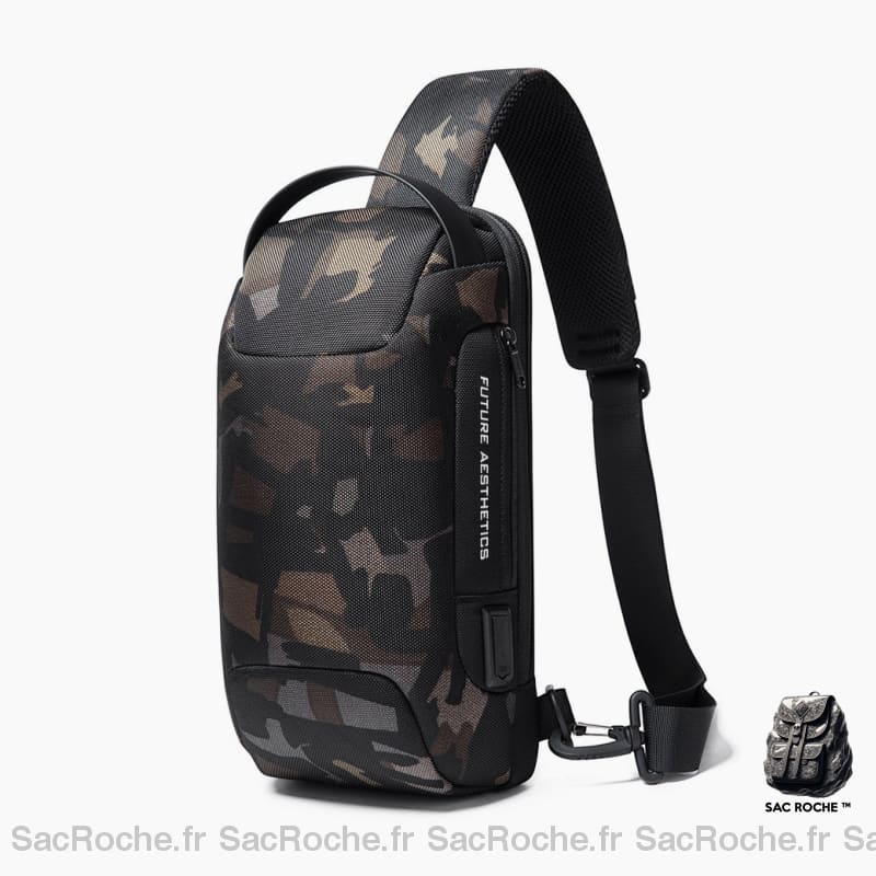 Sacoche Bandoulière Antivol Bange Kanope Camouflage Sacoche Homme