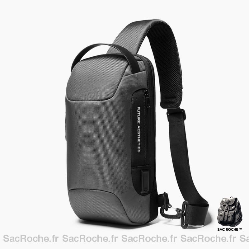 Sacoche Bandoulière Antivol Bange Kanope Gris Sacoche Homme
