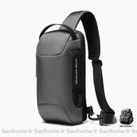 Sacoche Bandoulière Antivol Bange Kanope - modèle Gris - Sac Roche ™