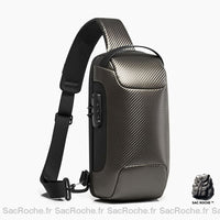 Sacoche Bandoulière Antivol Bange Secure - modèle Carbone gris - Sac Roche ™