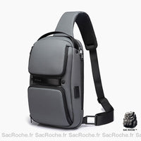 Sacoche Bandoulière Bange Bekersfield - modèle Gris - Sac Roche ™
