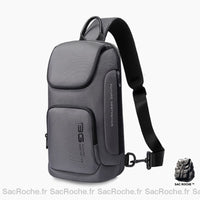 Sacoche Bandoulière Bange Metalic - modèle Gris - Sac Roche ™