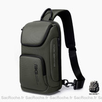 Sacoche Bandoulière Bange Metalic - modèle Vert - Sac Roche ™