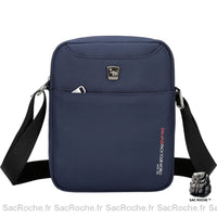 Sacoche Bandoulière Homme avec Fermeture Éclair - modèle Bleu - Sac Roche ™