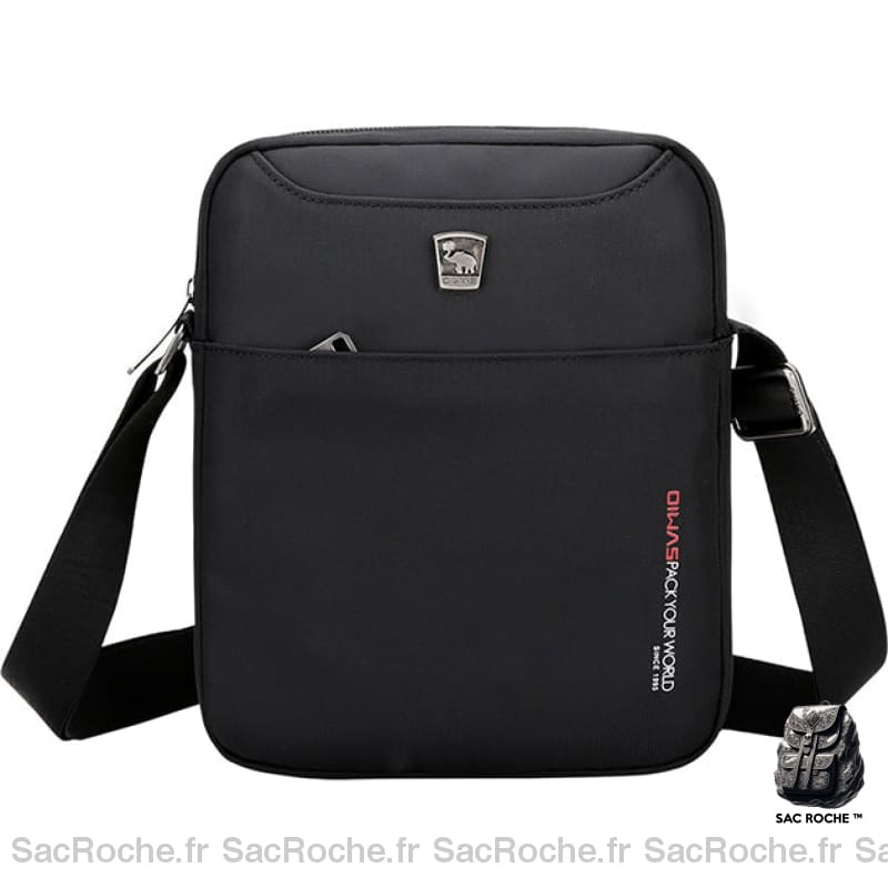 Sacoche Bandoulière Homme Avec Fermeture Éclair Noir Sacoches