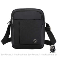 Sacoche Bandoulière Homme avec Poches Zippées - modèle Noir - Sac Roche ™