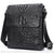 Sacoche Bandoulière Homme Cuir Crocodile - modèle Noir - Sac Roche ™