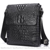 Sacoche Bandoulière Homme Cuir Crocodile Noir Sacoches