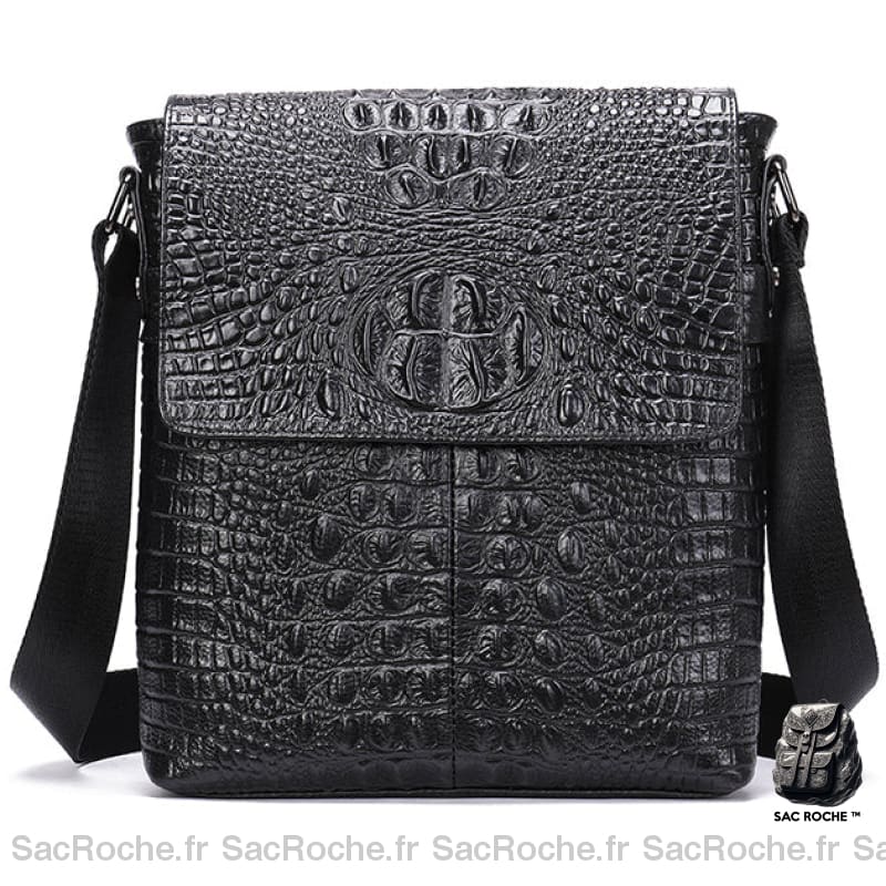 Sacoche Bandoulière Homme Cuir Crocodile Sacoches