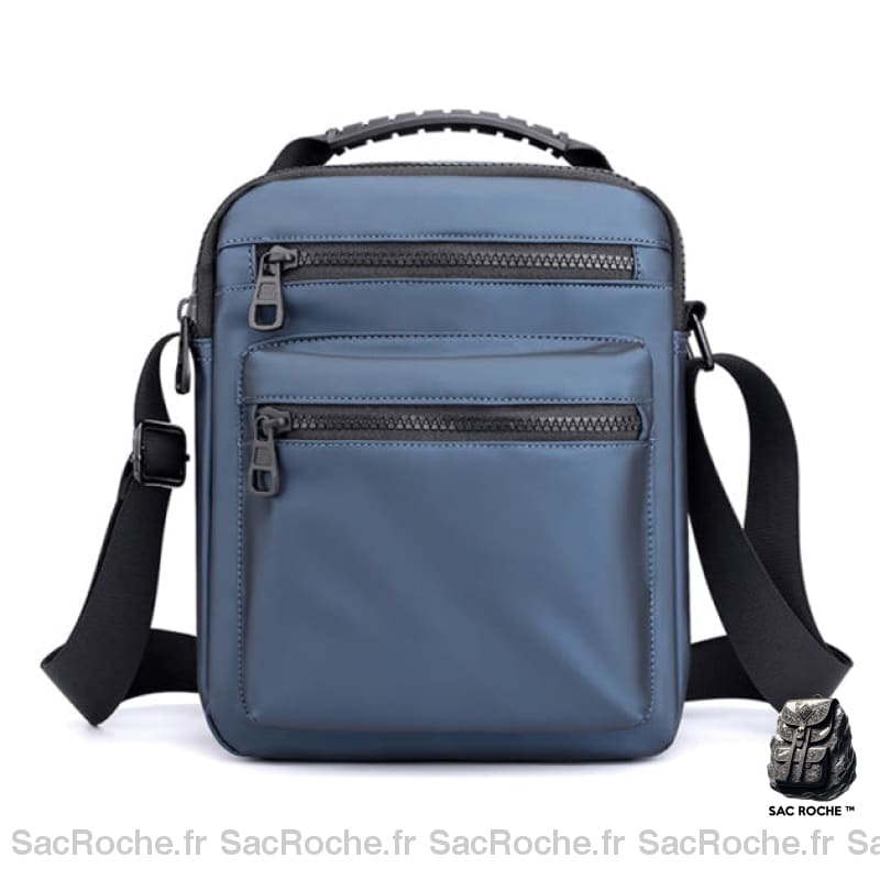Sacoche Bandoulière Homme Multipoche Noir Bleu Sacoches