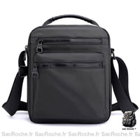 Sacoche Bandoulière Homme Multipoche Noir Sacoches