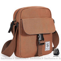 Sacoche Bandoulière Marron Toile Homme - Sac Roche ™