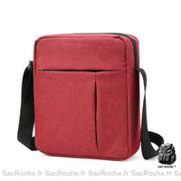 Sacoche Bandoulière Minimaliste Homme - modèle Rouge - Sac Roche ™