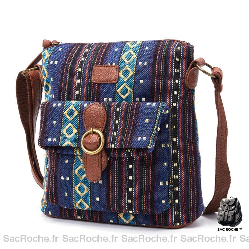 Sacoche Bohème Vintage Femme Bleu Sac À Main Femme