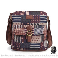 Sacoche Bohème Vintage Femme - modèle Drapeaux - Sac Roche ™