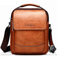 Sacoche Cuir Marron Vintage Homme - Sac Roche ™
