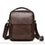 Sacoche Cuir Marron Vintage Homme - modèle Marron foncé - Sac Roche ™