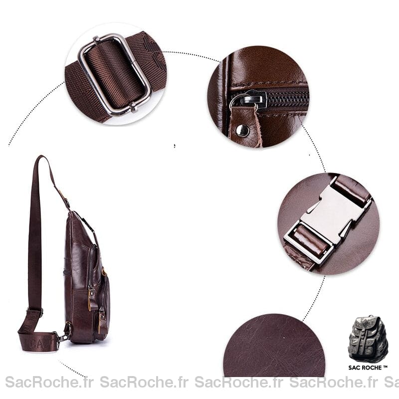 Sacoche Cuir Vintage Élégante Sac À Dos Homme