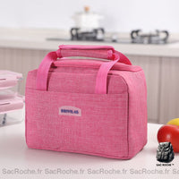 Sacoche déjeuner isotherme compacte - modèle Rose - Sac Roche ™