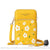 Sacoche Fleurs 2 en 1 - Portefeuille - modèle Jaune - Sac Roche ™