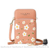 Sacoche Fleurs 2 En 1 - Portefeuille Rose Pochette Femme