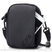 Sacoche Homme Bandoulière Noire Compacte. - Sac Roche ™