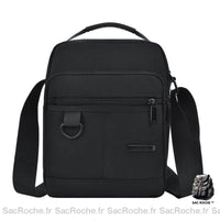 Sacoche Homme Double Compartiment Zippé - modèle Noir - Sac Roche ™