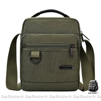 Sacoche Homme Double Compartiment Zippé - modèle Vert - Sac Roche ™