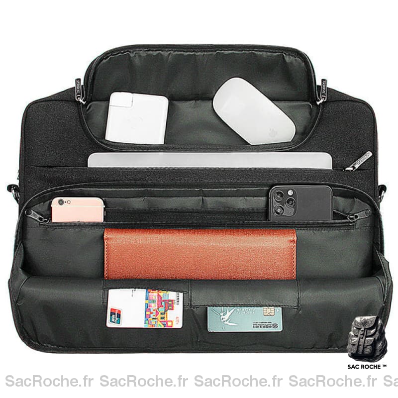 Sacoche Ordinateur Bandoulière Poches Zippées Sacoches Ordinateur