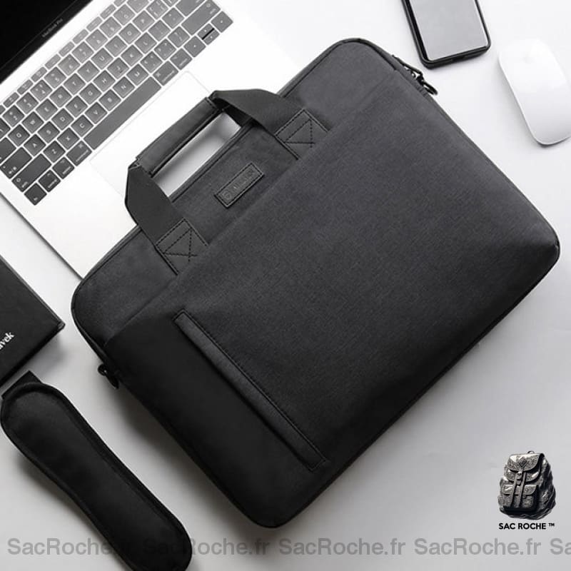 Sacoche Ordinateur Matelassée Bandoulière Noir / 13 Pouces Sacoches Ordinateur