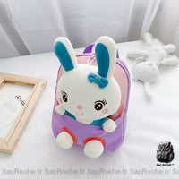 Sacs à dos en peluche lapin, enfant - modèle Violet - Sac Roche ™