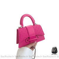 Sacs à Main Femme Abordables - modèle Rose / 16x9.5x6cm - Sac Roche ™