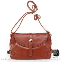 Sacs Besace Cuir Femme Marron - modèle Rouge marron - Sac Roche ™