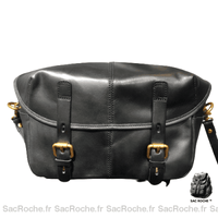 Sacs Besace Cuir Femme - Style élégant! - modèle Noir / 24 x 9 x 17cm - Sac Roche ™