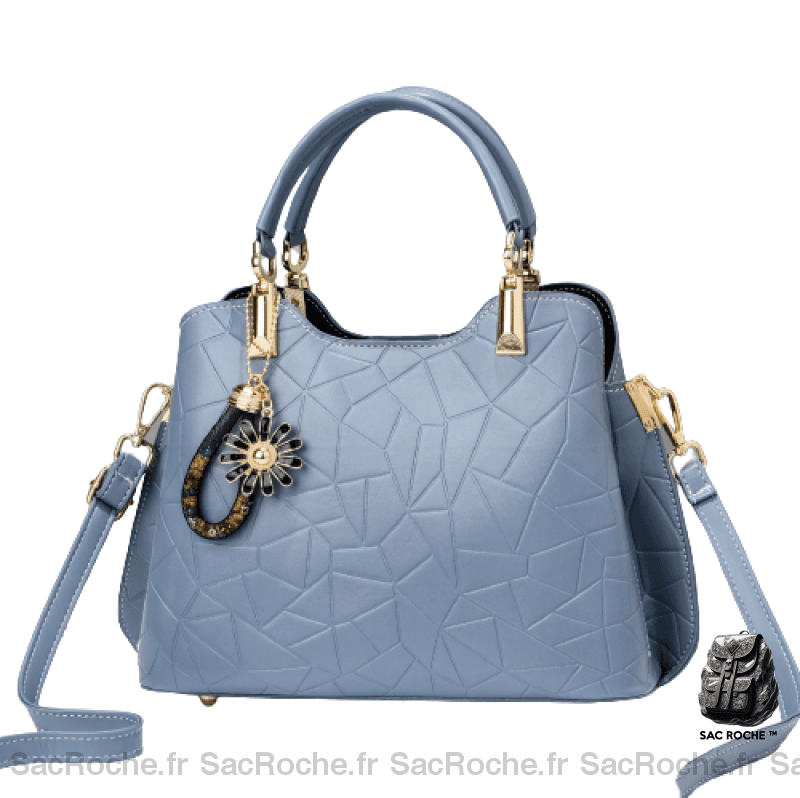 Sacs Cuir Femme Élégants Et Raffinés Bleu Sac À Main Femme