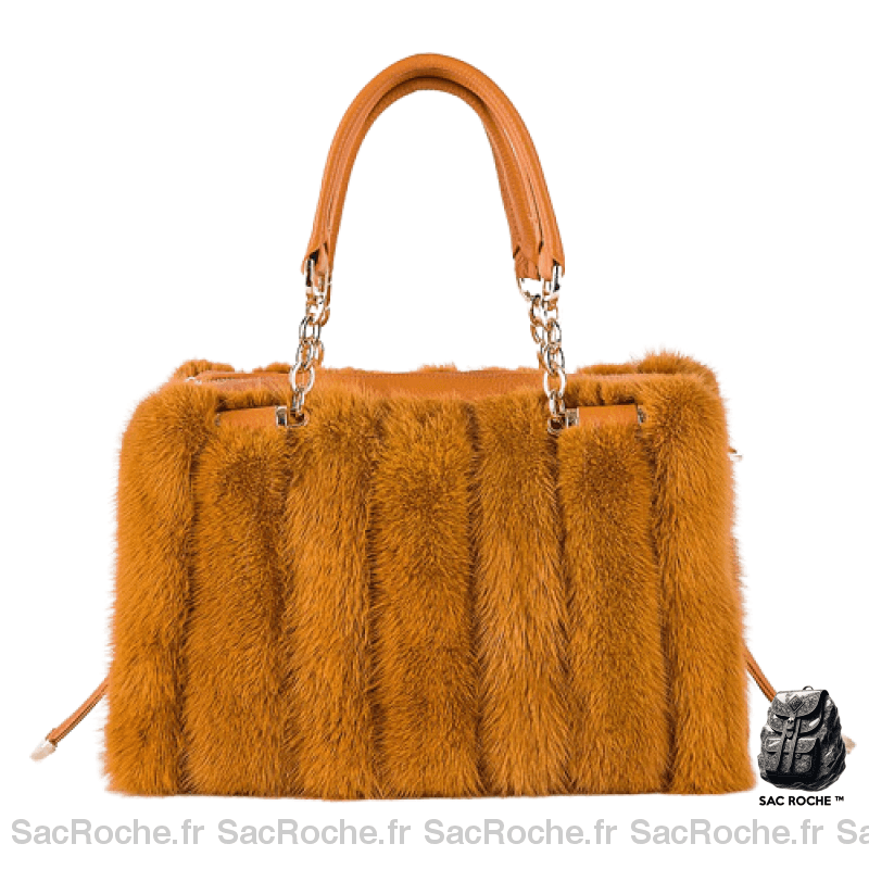 Sacs Main Femme Fausse Fourrure Orange Sac À
