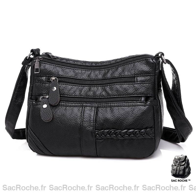 Superbe Sac Bandoulière Femme Cuir Rouge Noir Sac À Main Femme