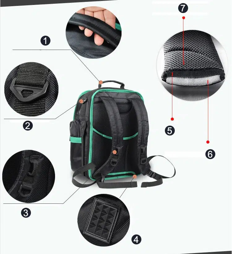 Sac à dos électricien pro spacieux